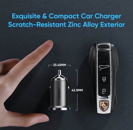 شاحن سيارة جيروم شاحن سيارة 45w بمنفذين PD.QC3