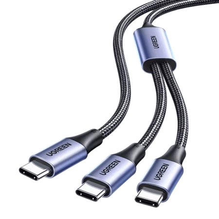 كابل شحن سريع من النوع C ايفون  جالكسي هواوي 2x1