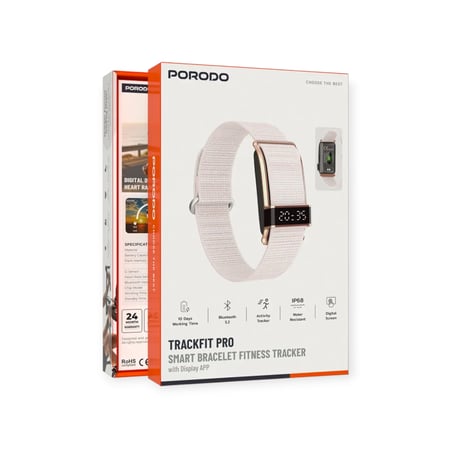 سوار ذكي Porodo Trackfit Pro لمتابعة اللياقة البدنية مع تطبيق العرض