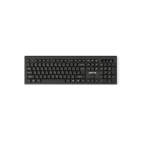 طقم لوحة مفاتيح وماوس لاسلكي من جرين ليون GKM-200 - أسود