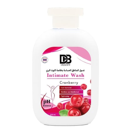 غسول المناطق الحساسه بالتوت البري من دكتور بودي-250مل