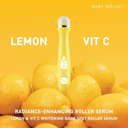 سيروم رول لتفتيح البقع الداكنة باليمون و فيتامين سي من بيبي برايت 15 جم