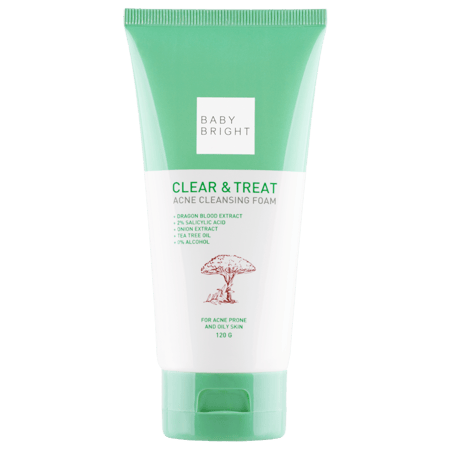 رغوة بيبي برايت لتنظيف ومعالجة حب الشباب 120 جم