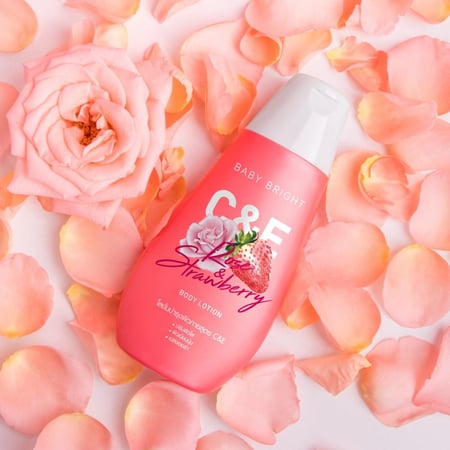 لوشن جسم C&Eباورد والفراولة من بيبي برايت 150 جم