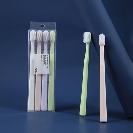 فرشاة أسنان روتن بشعيرات ناعمة من إيلفا- 4 قطع