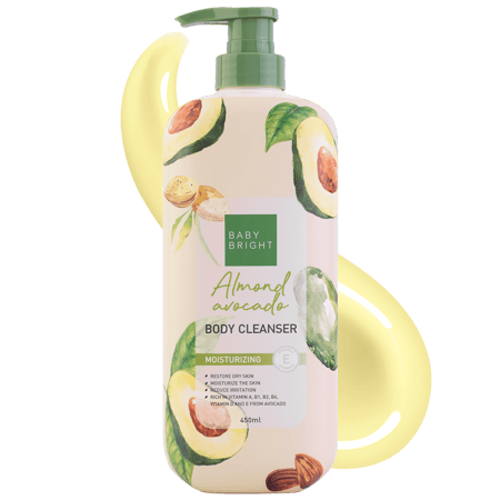 غسول الجسم باللوز والأفوكادو من بيبي برايت -450مل