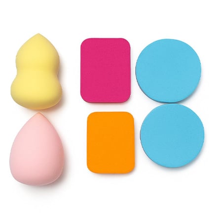 طقم إسفنجات مكياج متعددة الأشكال 6 قطع – ريال بيوتي