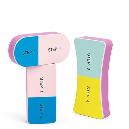 طقم مبرد الأظافر 4 خطوات من ساشا-3 قطع