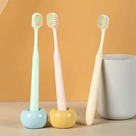 فرشاة أسنان إٍس إٍس إس بشعيرات ناعمة من إيلفا- 3 قطع