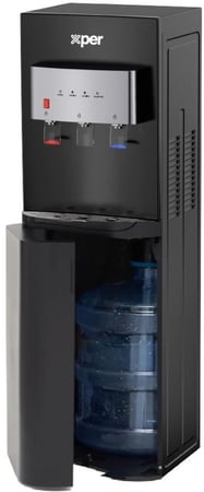 براده مياه إكسبر بسعة التحميل من الأسفل، ساخن/بارد/عادي، 3.5 لتر، أسود - XP-QR70-M24