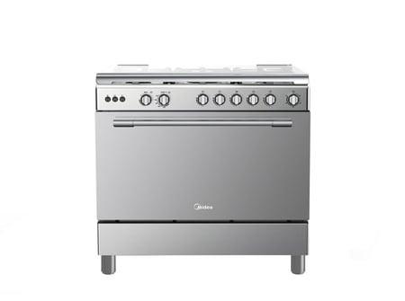 فرن غاز ميديا 60*90 وش استيل الجوانب سلفر -36LMG5G022