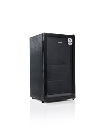 ثلاجة فيشر 3 قدم باب زجاجي اسود - FRSSC90LKNB