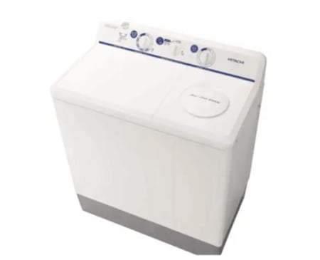 غسالة هيتاشي 9 ك حوضين ابيض - PS-1000MJ-22056AWH