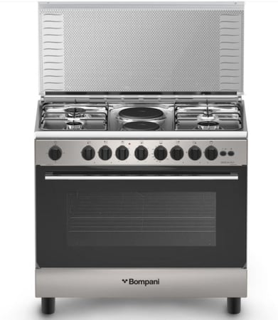 فرن بومباني 60*90 غاز و كهرباء 4 شعلات غاز 2 عيون حجرية – ESSENTIAL90GG42IX