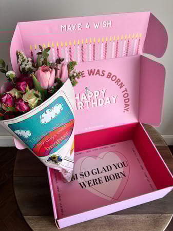 Colorful birthday box