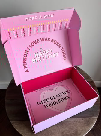 Colorful birthday box