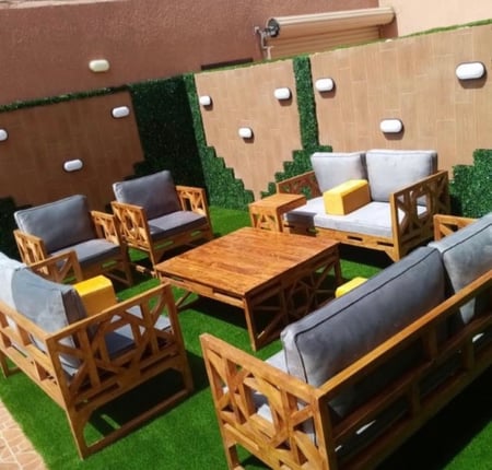 كرسي ثنائي خشب سويدي اسلامي