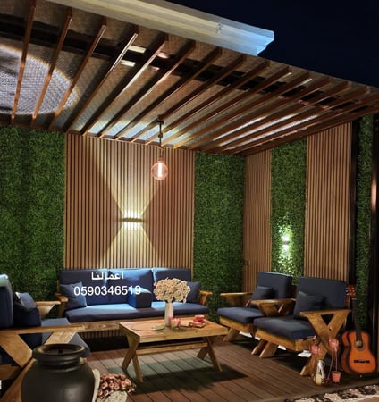 طقم جلسة خشب ضرب