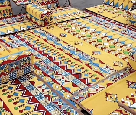 طقم جلسة بر وبحر اصفريكفي 8 أشخاص