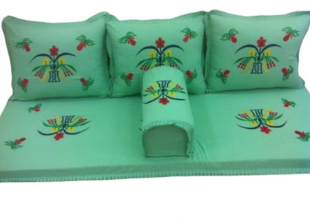 طقم جلسة تطريز قطري تيفاني اخضر