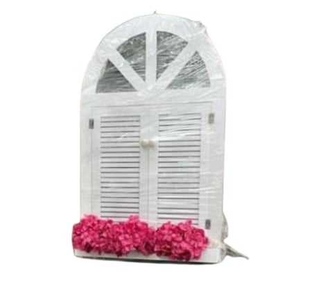 شباك زينة يوناني جداري (ابيض)