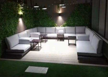 جلسة حرف يو خشب 9 متر