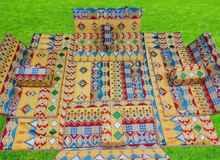 طقم جلسة بر وبحر اصفريكفي 8 أشخاص