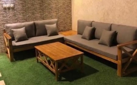 تفصيل جلسة خشب بالمقاس(نص متر)