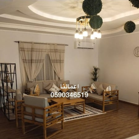 طقم جلسة خشب لسبع أشخاص (تصميم ماربيل)