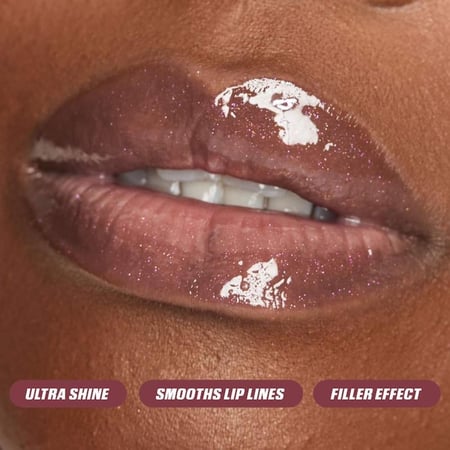 HUDA BEAUTY Faux Filler Shiny Non-Sticky Lip Gloss - She Glitzy