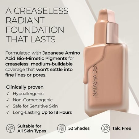 NATASHA DENONA  Hy-Glam Foundation Hydrating & Blurring Luminous Longwear Serum Foundation