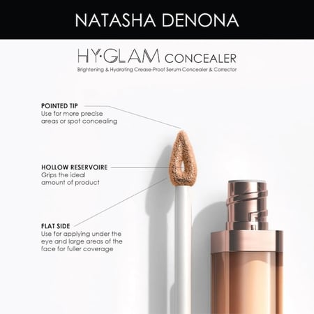NATASHA DENONA Hy-Glam Brightening & Hydrating Medium to Full Coverage Crease Proof Serum Concealer - N8 - fair light neutral