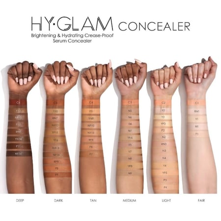 NATASHA DENONA Hy-Glam Brightening & Hydrating Medium to Full Coverage Crease Proof Serum Concealer - N8 - fair light neutral