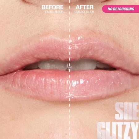 HUDA BEAUTY Faux Filler Shiny Non-Sticky Lip Gloss - She Glitzy