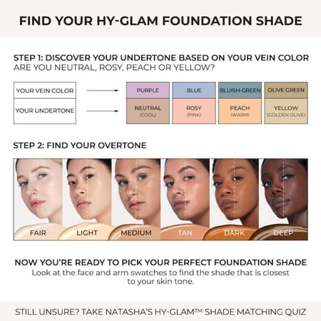 NATASHA DENONA  Hy-Glam Foundation Hydrating & Blurring Luminous Longwear Serum Foundation