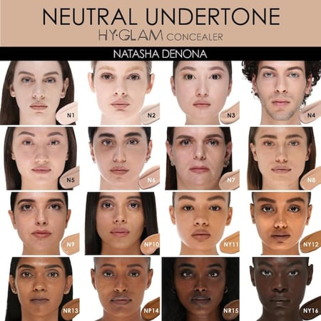NATASHA DENONA Hy-Glam Brightening & Hydrating Medium to Full Coverage Crease Proof Serum Concealer - N8 - fair light neutral