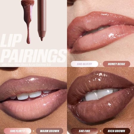 HUDA BEAUTY Faux Filler Shiny Non-Sticky Lip Gloss - She Glitzy