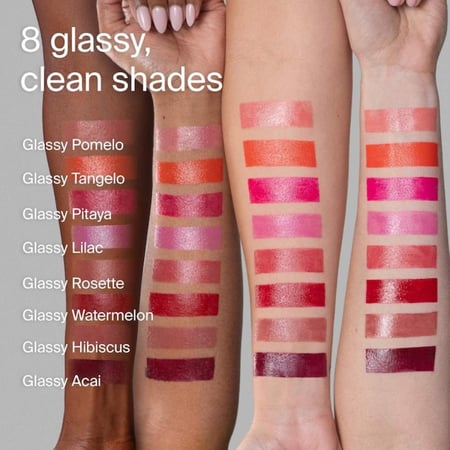 HAUS LABS Color Fuse Longwear Hydrating Glassy Lip + Cheek Blush Balm Stick  - Glassy Hibiscus