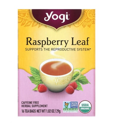 يوجي تي‏, شاي أوراق توت العليق للنساء، خالٍ من الكافيين، 16 كيس (29 جم)