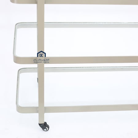 عربية تقديم 3 دور لون شمباني سطح زجاج شفاف