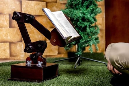 حامل مصحف خشبي قابل للطي والتعديل استخدام مريح وسهل التركيب