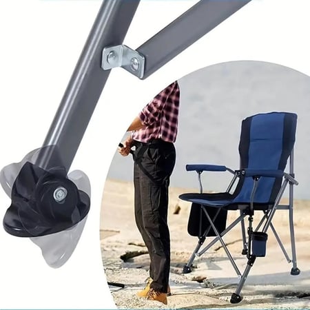 كرسي طي قابل للحمل مع جيب جانبي، كرسي قابل للطي، مثالي للشاطئ، الصيد، السفر، النزهات، الحديقة