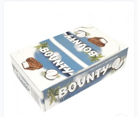 قطع جوز الهند مغطاه بالشكولاته باونتي 57غ