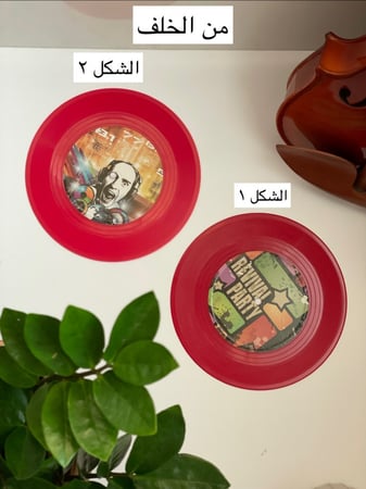 Record Shaped Placement قاعدة على شكل اسطوانة موسيقية