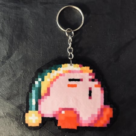 ميدالية كيربي Kirby Keychain Charm Handmade