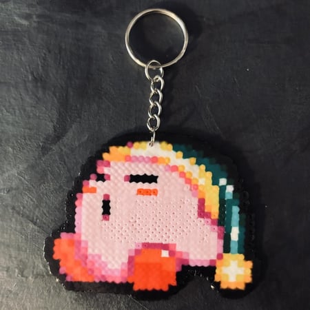 ميدالية كيربي Kirby Keychain Charm Handmade