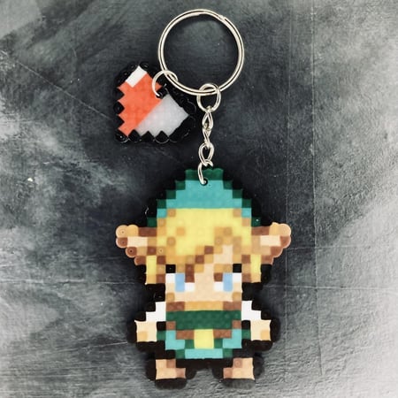 ميدالية لينك زيلدا The Legend Of Zelda Link Keychain Charm Handmade