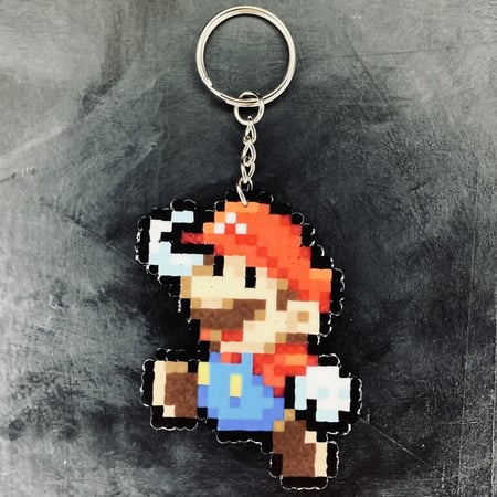 ميدالية ماريو Mario Keychain Charm Handmade