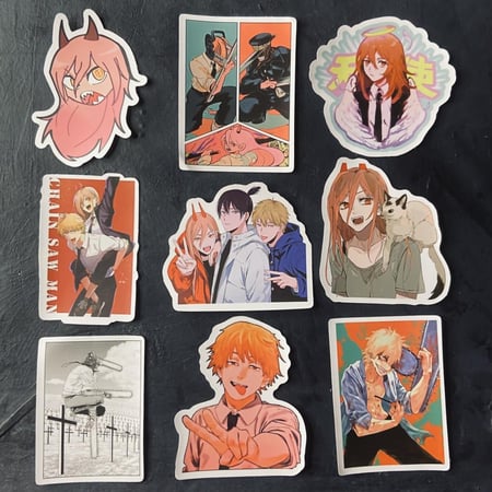 ستيكرات انمي رجل المنشار Anime Chainsaw Man Waterproof Stickers CHA1