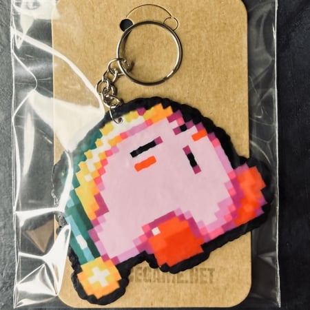 ميدالية كيربي Kirby Keychain Charm Handmade